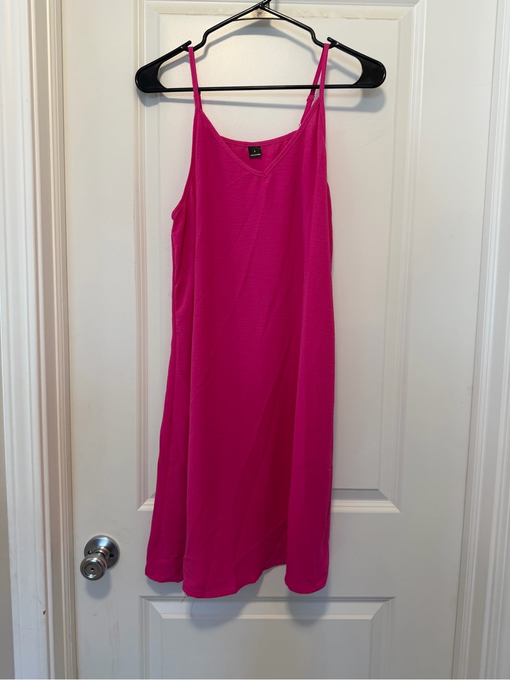 SHEIN Hot Pink Spaghetti-Strap Mini Slip Dress